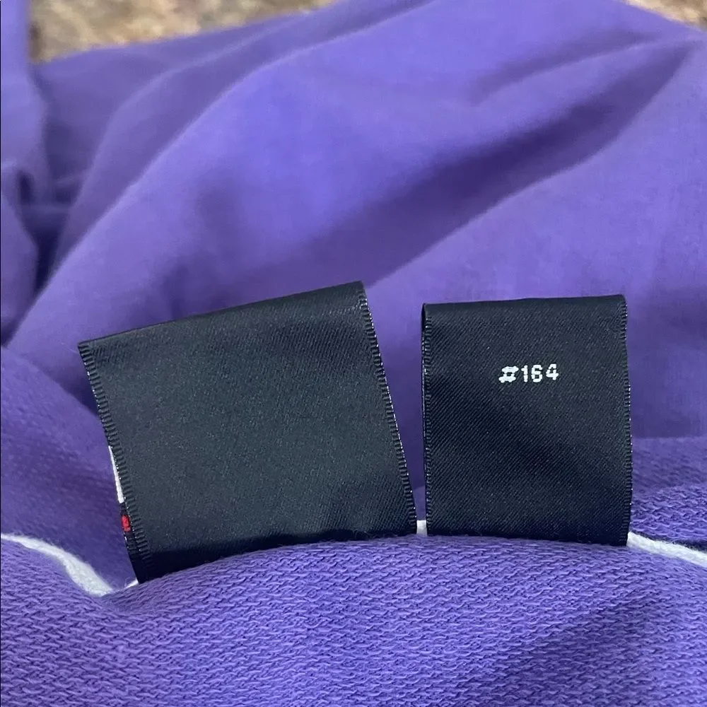 Erika Violet Zip Hoodie with White Trim